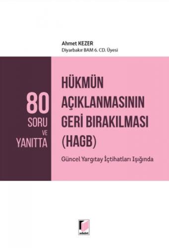 80 Soru ve Yanıtta Hükmün Açıklanmasının Geri Bırakılması (HAGB)  Frontansicht 1