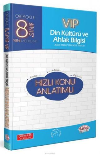 Editör 8.Sınıf Vıp Din Kültürü ve Ahlak Bilgisi Hızlı Kon  Frontansicht 1