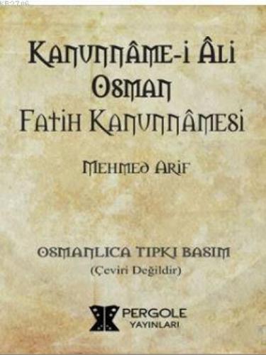 Kanunname-i Ali Osman - Fatih Kanunnamesi  Frontansicht 1