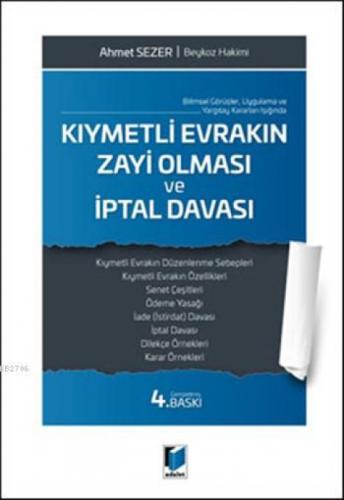 Kıymetli Evrakların Zayi Olması ve İptal Davası  Frontansicht 1