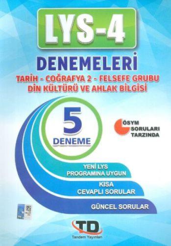 Tandem LYS 4 Tarih-Coğrafya 2-Felsefe Grubu-Din Kültürü ve Ahlak Bilgisi Denemeleri - 5 Deneme  Frontansicht 1