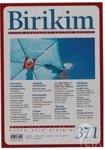 Birikim Aylık Sosyalist Kültür Dergisi Sayı: 371 Mart 2020  Frontansicht 1