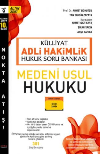 Külliyat Medeni Usul Hukuku Soru Bankası Adli Hakimlik Savaş Yayınları Haziran 2019  Frontansicht 1