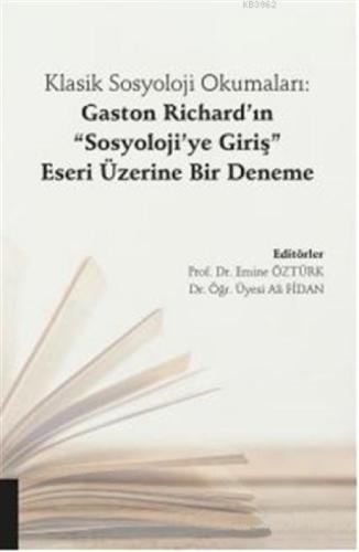 Klasik Sosyoloji Okumaları: Gaston Richard'ın "Sosyoloji'ye Giriş" Eseri Üzerine Bir Deneme  Frontansicht 1