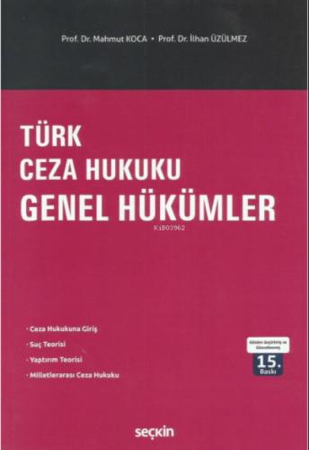 Türk Ceza Hukuku Genel Hükümler  Frontansicht 1