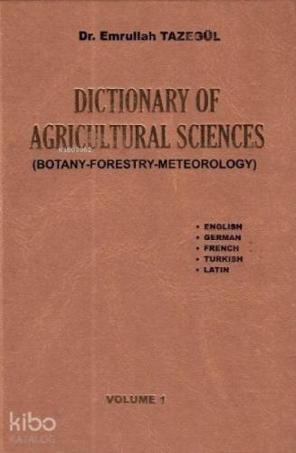 Dictionary Of Agricultural Sciences - Tarım Bilimleri Sözlüğü (2 Cilt Takım)  Frontansicht 1