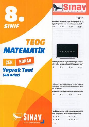 8. Sınıf Matematik Çek Kopar Yaprak Test (48 Adet)  Frontansicht 1