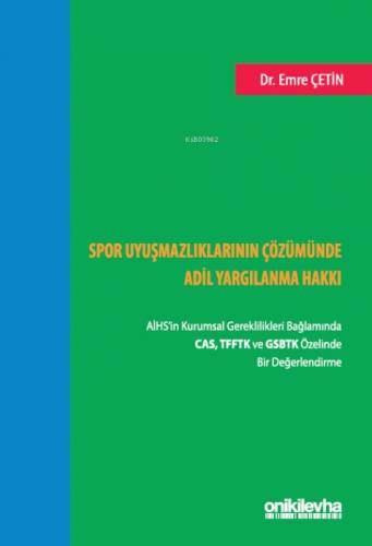 Spor Uyuşmazlıklarının Çözümünde Adil Yargılanma Hakkı  Frontansicht 1