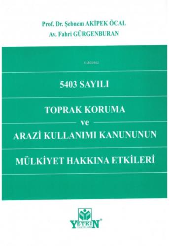 5403 Sayılı Toprak Koruma Ve Arazi Kullanımı Kanun  Frontansicht 1