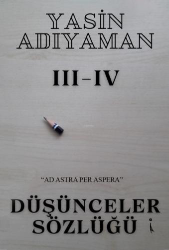 Düşünceler Sözlüğü III - IV  Frontansicht 1