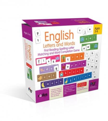 English Letters and Words - First Reading-Spelling-Letter Matching and Word Completion Game - Ages 3-6  Frontansicht 1