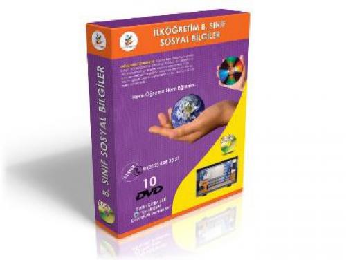 İlköğretim 8. Sınıf Sosyal Bilgiler Görüntülü DVD Seti (10 DVD)  Frontansicht 1