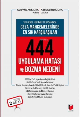 TCK Genel Hükümleri Kapsamında Ceza Mahkemelerinde En Sık Karşılaşılan 444 Uygulama Hatası ve Bozma Nedeni  Frontansicht 1
