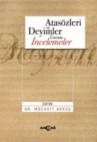 Atasözleri ve Deyimler Üzerine İncelemeler  Frontansicht 1