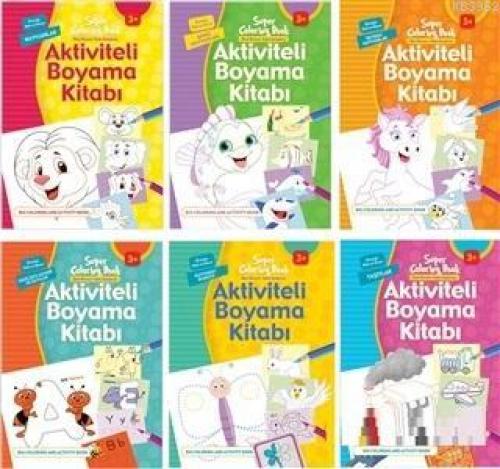 Aktiviteli Boyama Kitapları Seti 2 (6 Kitap Takım)  Frontansicht 1