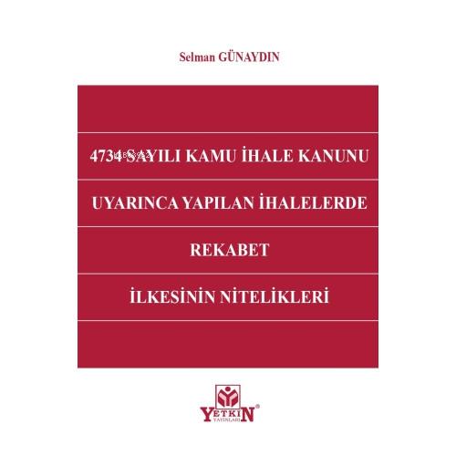 4734 Sayılı Kamu İhale Kanunu Uyarınca Yapılan İhalelerde Rekabet İlkesinin Nitelikleri  Frontansicht 1
