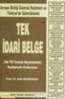Tek İdari Belge| (tek Tip Gümrük Beyannamesi) Kullanım Kılavuzu  Frontansicht 1