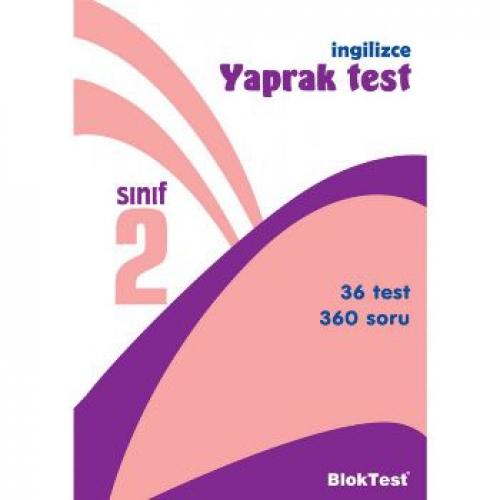 2. Sınıf İngilizce Yaprak Test  Frontansicht 1