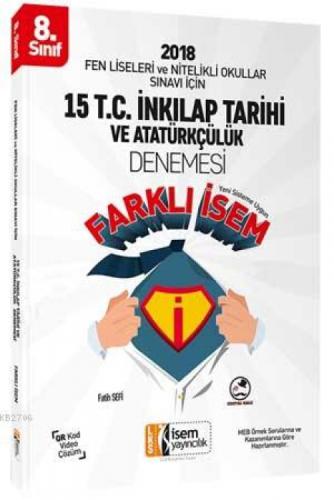 8. Sınıf Fen Liseleri ve Nitelikli Okullar Sınavı İçin T.C. İnkilap Tarihi ve Atatürkçülük 15 Deneme  Frontansicht 1