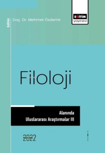 Filoloji Alanında Uluslararası Araştırmalar III  Frontansicht 1
