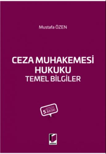 Ceza Muhakemesi Hukuku Temel Bilgiler  Frontansicht 1