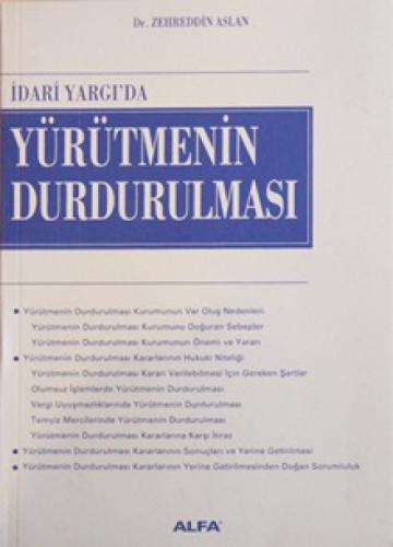 İdari Yargıda Yürütmenin Durdurulması  Frontansicht 1