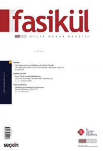 Fasikül Aylık Hukuk Dergisi Sayı: 130 Eylül 2020  Frontansicht 1