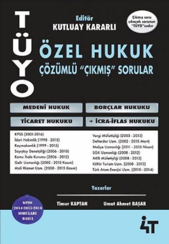 TÜYO Özel Hukuk Çözümlü Çıkmış  Frontansicht 1
