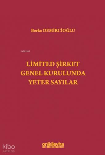 Limited Şirket Genel Kurulunda Yeter Sayılar (Ciltli)  Frontansicht 1