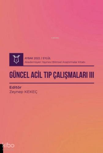 Güncel Acil Tıp Çalışmaları III ( Aybak 2022 Eylül )  Frontansicht 1