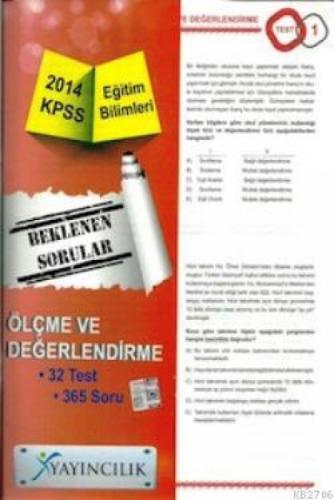 KPSS Eğitim Bilimleri Ölçme ve Değerlendirme Yaprak Test  Frontansicht 1