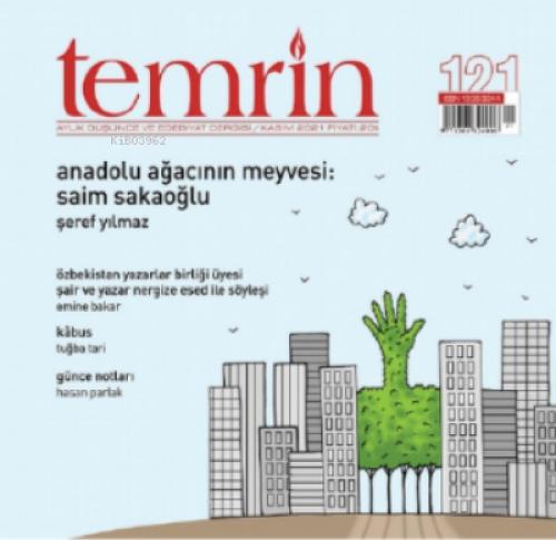 Temrin Aylık Edebiyat Dergisi Kasım 2021  Frontansicht 1