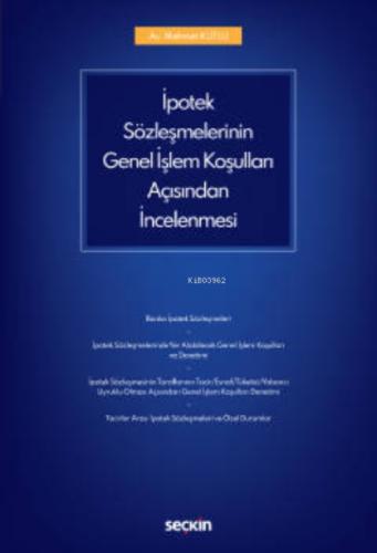 İpotek Sözleşmelerinin Genel İşlem Koşulları Açısından İncelenmesi  Frontansicht 1