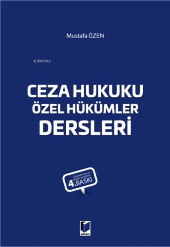 Ceza Hukuku Özel Hükümler Dersleri  Frontansicht 1