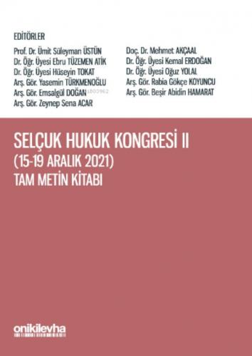 Selçuk Hukuk Kongresi II (15-19 Aralık 2021) Tam Metin Kitabı  Frontansicht 1