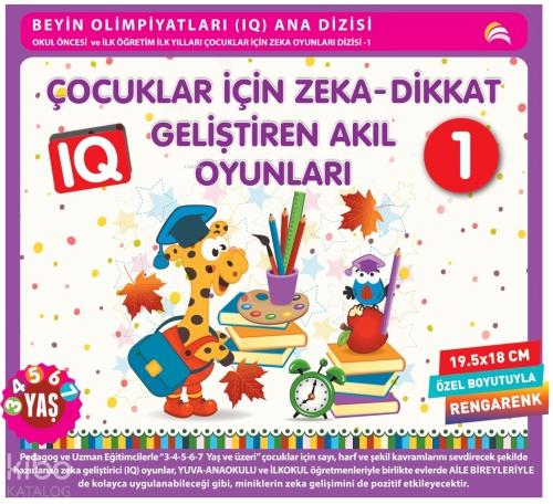 Çocuklar için Zeka - Dikkat Geliştiren Akıl Oyunları - 1;(3-4-5-6-7 Yaş ve Üzeri)  Frontansicht 1