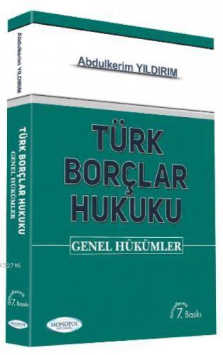 Türk Borçlar Hukuku Genel Hükümler  Frontansicht 1