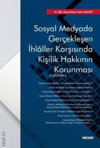 Sosyal Medyada Gerçekleşen İhlâller Karşısında Kişilik Hakkının Korunması  Frontansicht 1