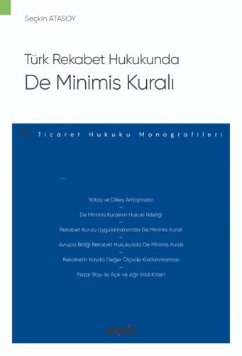 Türk Rekabet Hukukunda De Minimis Kuralı  Frontansicht 1