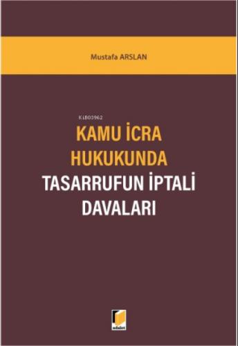 Kamu İcra Hukukunda Tasarrufun İptali Davaları  Frontansicht 1