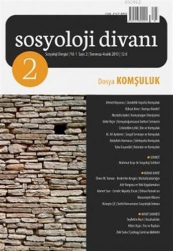 Sosyoloji Divanı Sayı : 2 Temmuz-Aralık 2013  Frontansicht 1