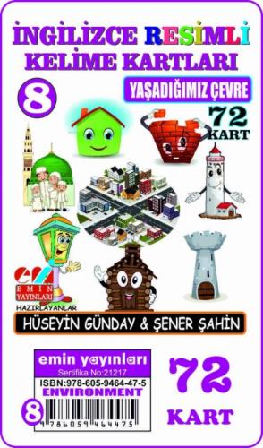 İngilizce 08.Yaşadığımız Çevre / Resimli Kelime Kartları 72-Kart  Frontansicht 1