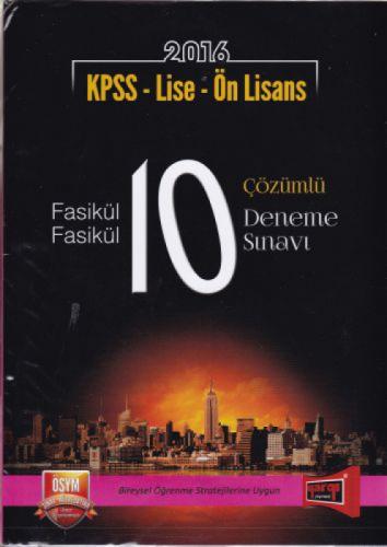 KPSS Lise Ön Lisans 10 Çözümlü Deneme 2016 Fasikül Fasikül  Frontansicht 1