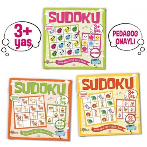 Çocuklar İçin Sudoku Seti (3+ Yaş);3 Takım Kitap  Frontansicht 1
