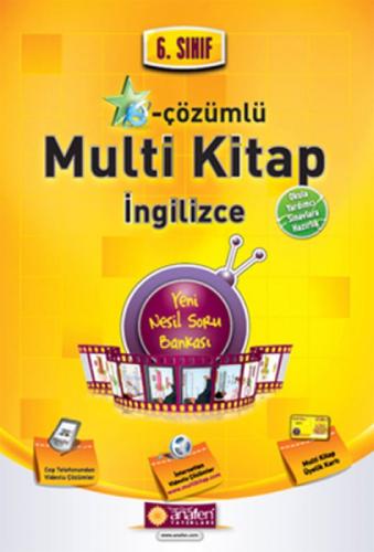 6. Sınıf E-Çözümlü Multi Kitap İngilizce Soru Bankası  Frontansicht 1