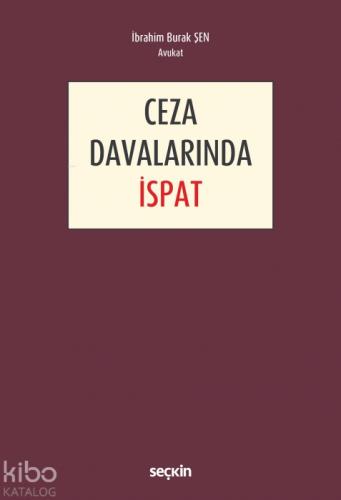 Ceza Davalarında İspat  Frontansicht 1