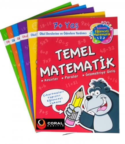 İlkokul Eğlenceli Temel Matematik Seti 7+Yaş (6 Kitap Set)  Frontansicht 1