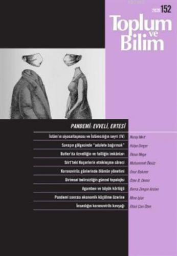 Toplum ve Bilim Dergisi Sayı 152 - 2020  Frontansicht 1