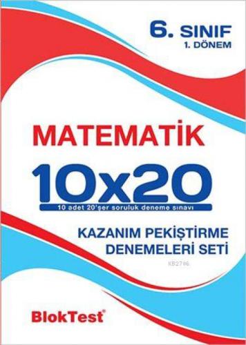 6. Sınıf Matematik 10x20 Kazanım Pekiştirme Denemeleri 1. Dönem  Frontansicht 1