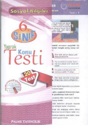 6.Sınıf Sosyal Bilgiler Yaprak Konu Testi (20 Test)  Frontansicht 1